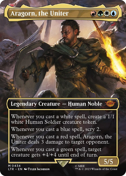 Image for Aragorn, the Uniter (Borderless) (434) (Universes Beyond: The Lord of the Rings: Tales of Middle-earth) - Magic: The Gathering