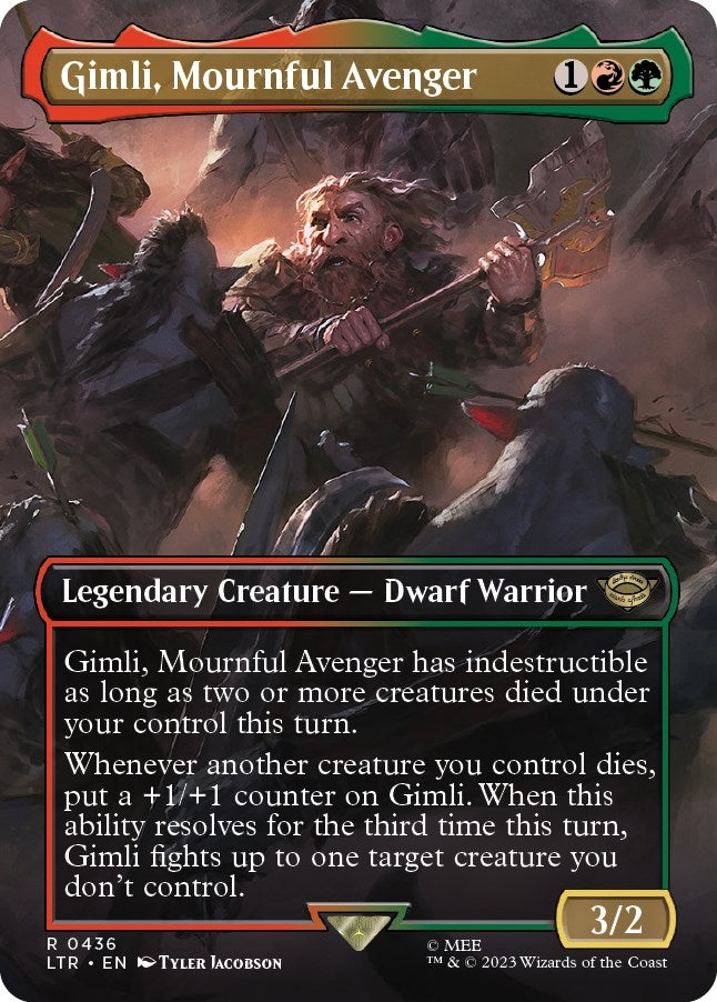 Image for Gimli, Mournful Avenger (Borderless) (436) (Universes Beyond: The Lord of the Rings: Tales of Middle-earth) - Magic: The Gathering