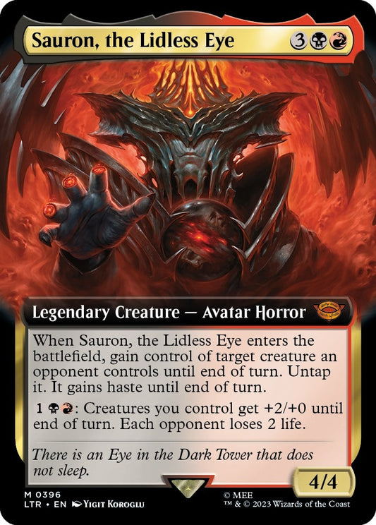 Image for Sauron, the Lidless Eye (Extended Art) (396) (Universes Beyond: The Lord of the Rings: Tales of Middle-earth) - Magic: The Gathering