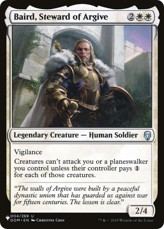 Image for Baird, Steward of Argive (004/269) (The List Reprints) - Magic: The Gathering
