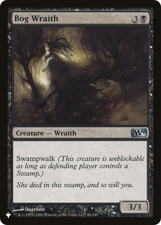 Image for Bog Wraith (86/249) (The List Reprints) - Magic: The Gathering