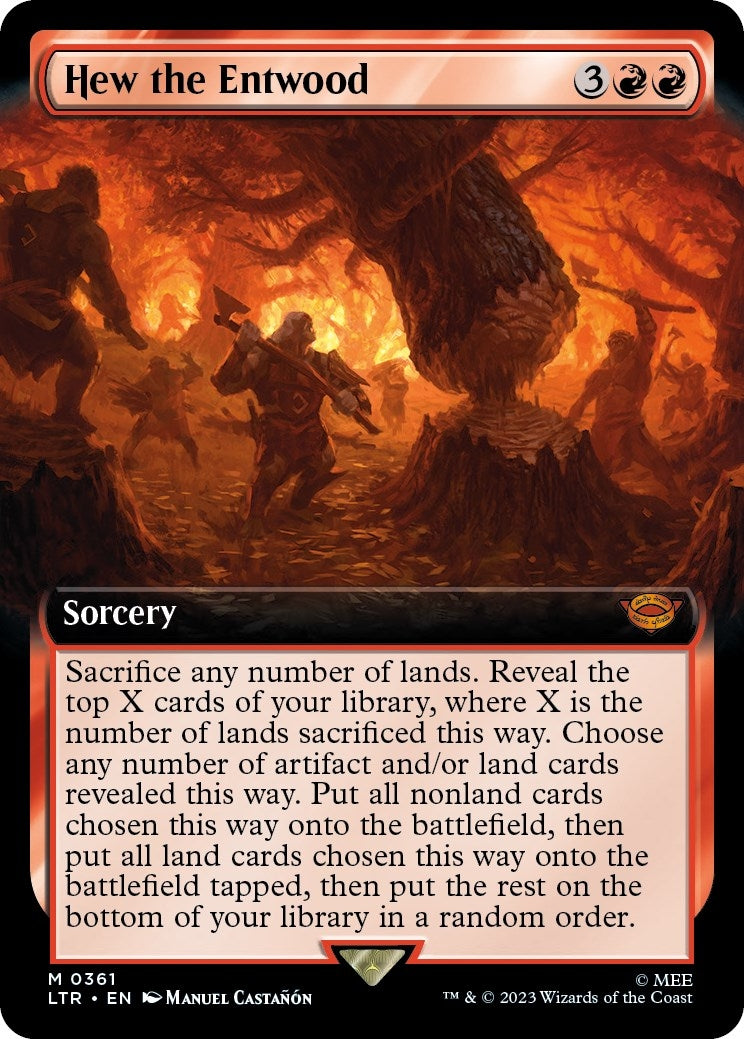 Image for Hew the Entwood (Extended Art) (361) (Universes Beyond: The Lord of the Rings: Tales of Middle-earth) - Magic: The Gathering
