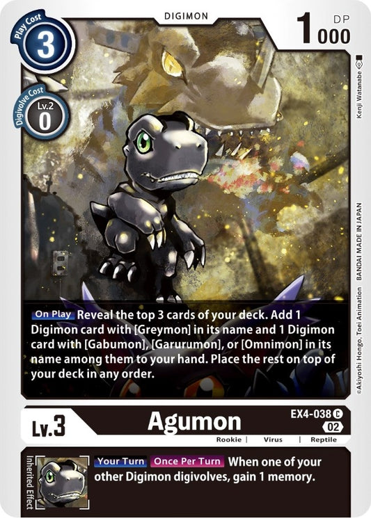 Image for Agumon - EX4-038 (EX4-038 C) (Alternative Being Booster) - Digimon Card Game
