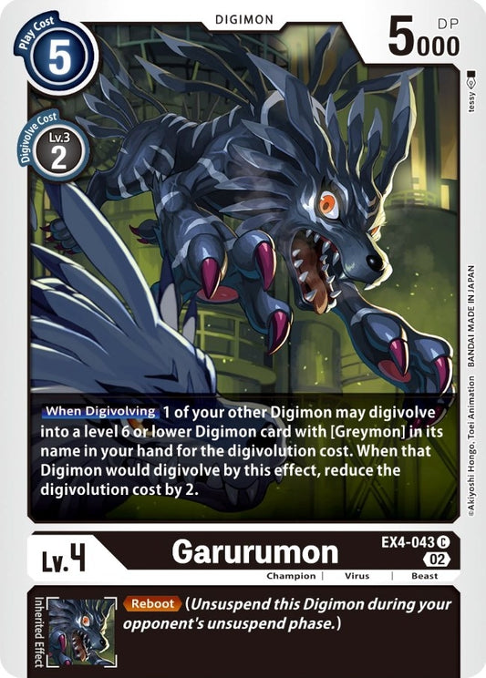 Image for Garurumon (EX4-043 C) (Alternative Being Booster) - Digimon Card Game