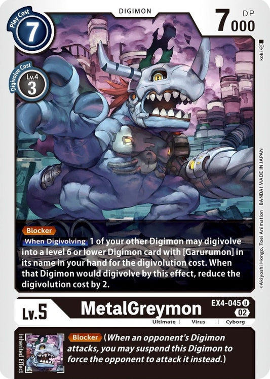 Image for MetalGreymon - EX4-045 (EX4-045 U) (Alternative Being Booster) - Digimon Card Game