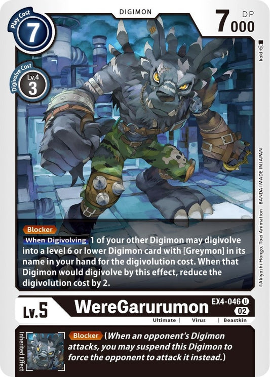 Image for WereGarurumon (EX4-046 U) (Alternative Being Booster) - Digimon Card Game