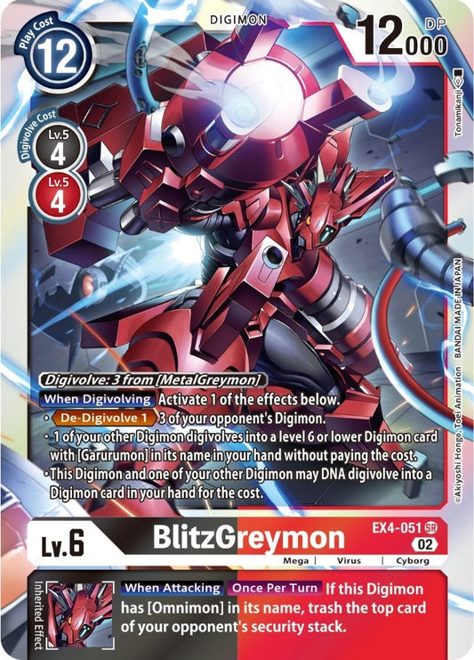 Image for BlitzGreymon (EX4-051 SR) (Alternative Being Booster) - Digimon Card Game