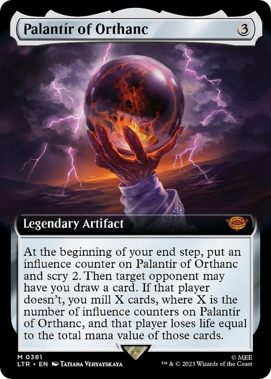 Image for Palantir of Orthanc (Extended Art) (381) (Universes Beyond: The Lord of the Rings: Tales of Middle-earth) - Magic: The Gathering