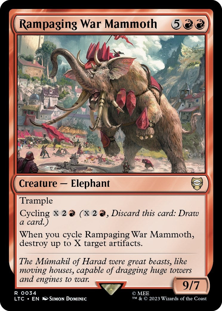 Image for Rampaging War Mammoth (34) (Commander: The Lord of the Rings: Tales of Middle-earth) - Magic: The Gathering