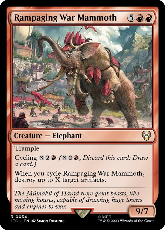 Image for Rampaging War Mammoth (34) (Commander: The Lord of the Rings: Tales of Middle-earth) - Magic: The Gathering