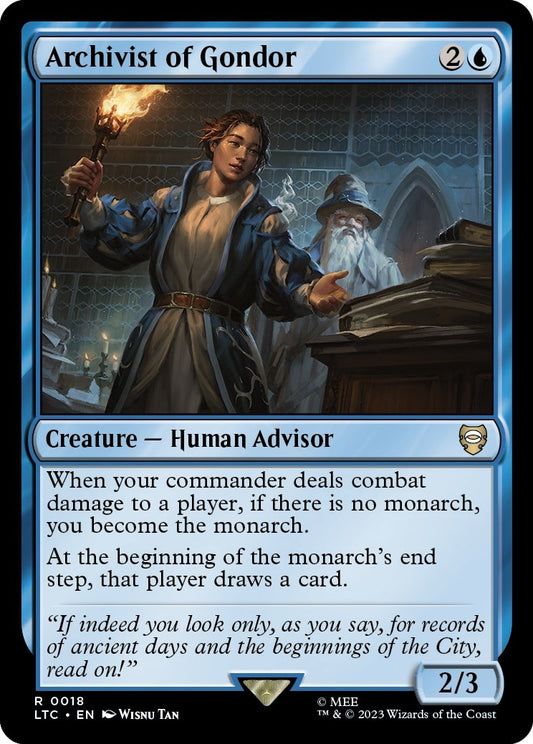 Image for Archivist of Gondor (18) (Commander: The Lord of the Rings: Tales of Middle-earth) - Magic: The Gathering