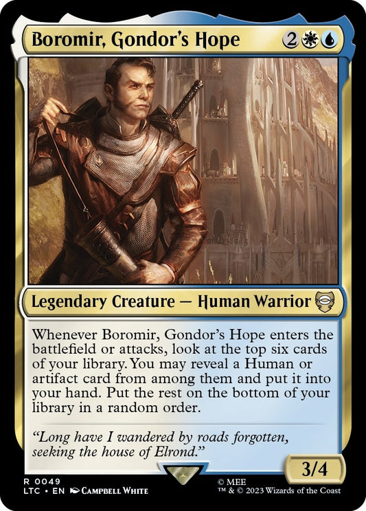 Image for Boromir, Gondor's Hope (49) (Commander: The Lord of the Rings: Tales of Middle-earth) - Magic: The Gathering