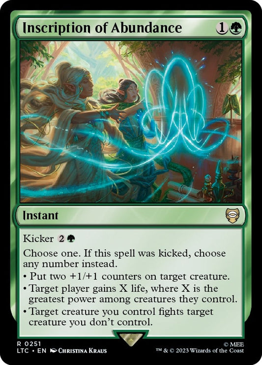 Image for Inscription of Abundance (251) (Commander: The Lord of the Rings: Tales of Middle-earth) - Magic: The Gathering