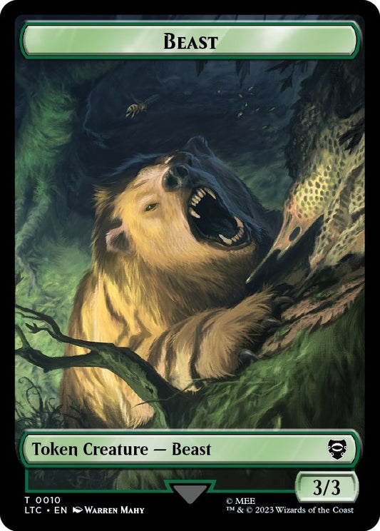 Image for Beast // Treefolk Double-Sided Token (10//13) (Commander: The Lord of the Rings: Tales of Middle-earth) - Magic: The Gathering