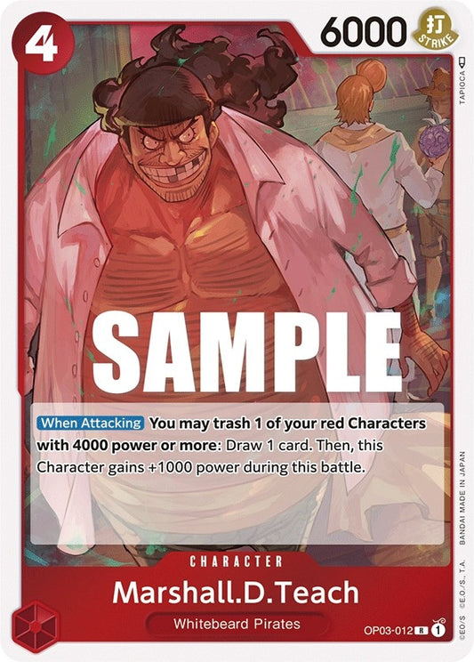 Image for Marshall.D.Teach (OP03-012) (Pillars of Strength) - One Piece Card Game