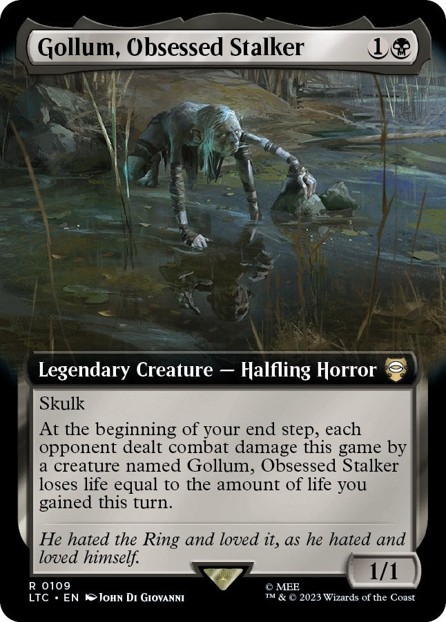 Image for Gollum, Obsessed Stalker (Extended Art) (109) (Commander: The Lord of the Rings: Tales of Middle-earth) - Magic: The Gathering