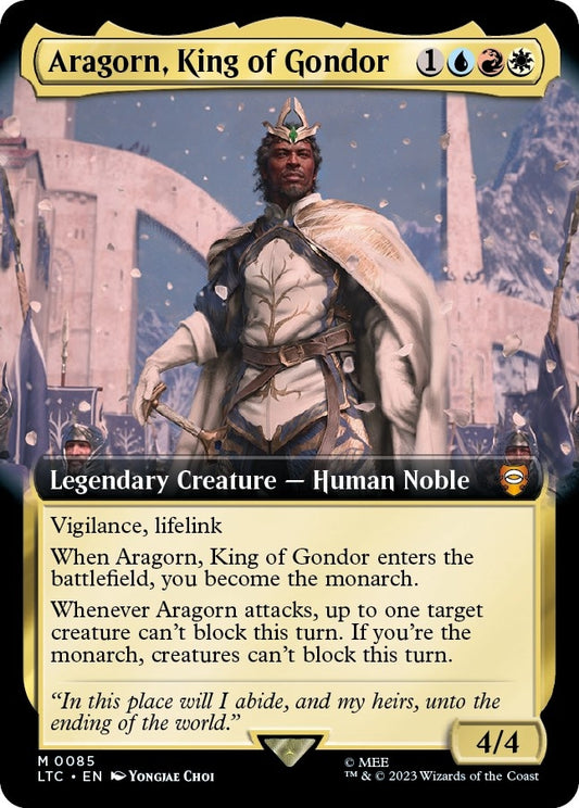 Image for Aragorn, King of Gondor (Extended Art) (85) (Commander: The Lord of the Rings: Tales of Middle-earth) - Magic: The Gathering