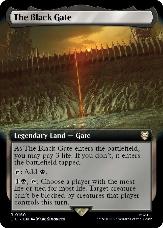 Image for The Black Gate (Extended Art) (160) (Commander: The Lord of the Rings: Tales of Middle-earth) - Magic: The Gathering