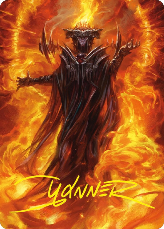 Image for Sauron, the Dark Lord Art Card (Gold-Stamped Signature) (21) (Art Series: Universes Beyond: The Lord of the Rings: Tales of Middle-earth) - Magic: The Gathering
