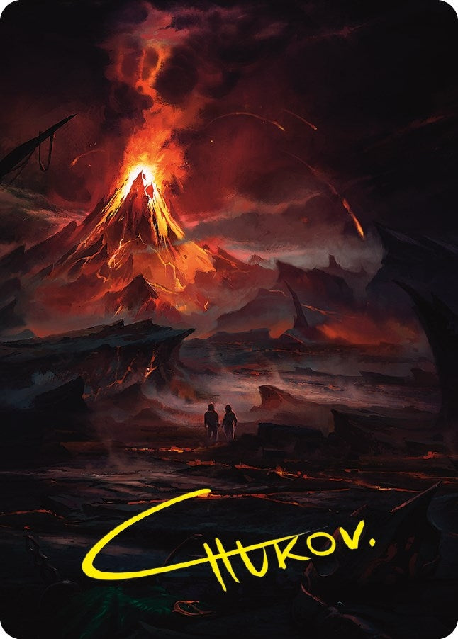 Image for Valley of Gorgoroth Art Card (Gold-Stamped Signature) (80) (Art Series: Universes Beyond: The Lord of the Rings: Tales of Middle-earth) - Magic: The Gathering