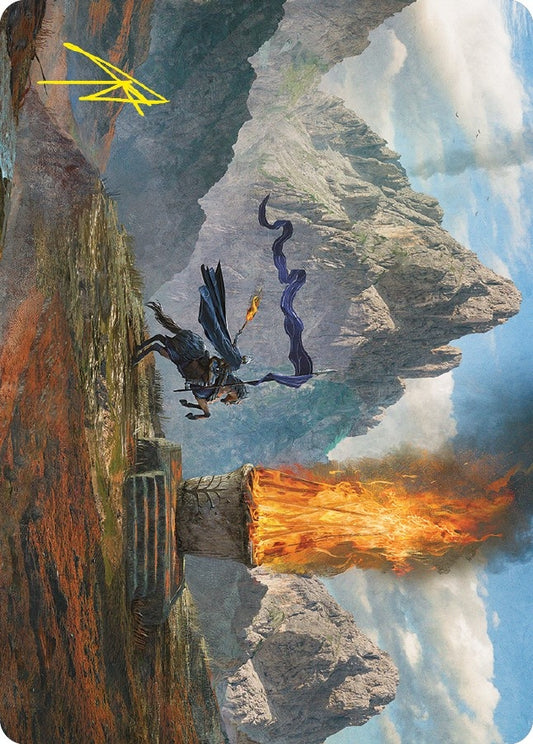 Image for Call for Aid Art Card (Gold-Stamped Signature) (60) (Art Series: Universes Beyond: The Lord of the Rings: Tales of Middle-earth) - Magic: The Gathering