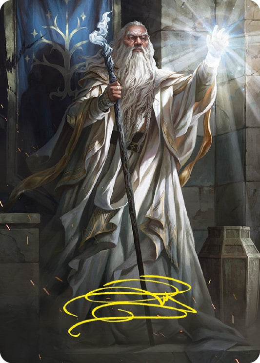 Image for Gandalf the White Art Card (Gold-Stamped Signature) (3) (Art Series: Universes Beyond: The Lord of the Rings: Tales of Middle-earth) - Magic: The Gathering