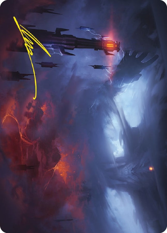 Image for Shadow of the Enemy Art Card (Gold-Stamped Signature) (8) (Art Series: Universes Beyond: The Lord of the Rings: Tales of Middle-earth) - Magic: The Gathering