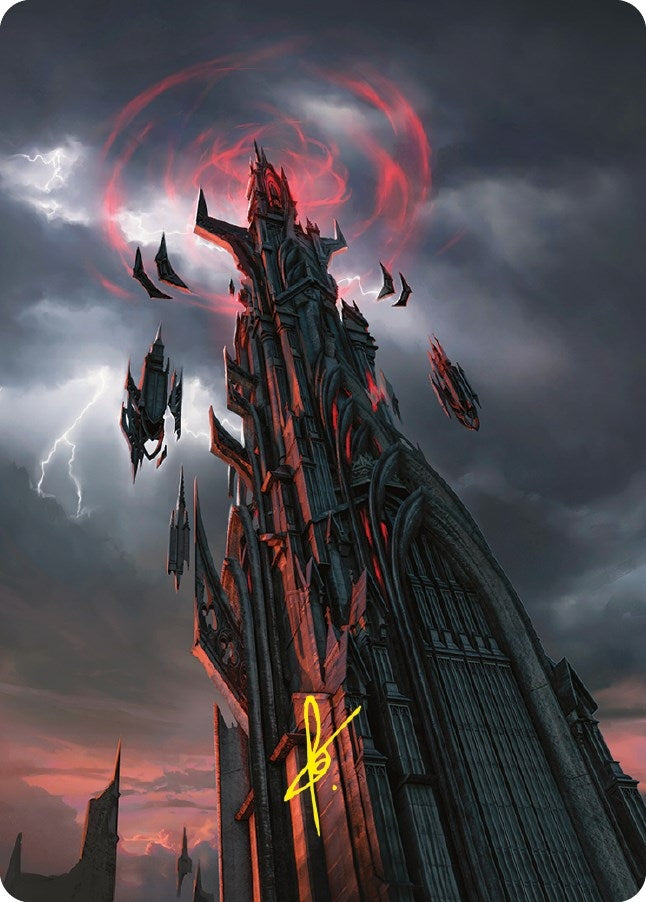 Image for Barad-dur Art Card (Gold-Stamped Signature) (54) (Art Series: Universes Beyond: The Lord of the Rings: Tales of Middle-earth) - Magic: The Gathering