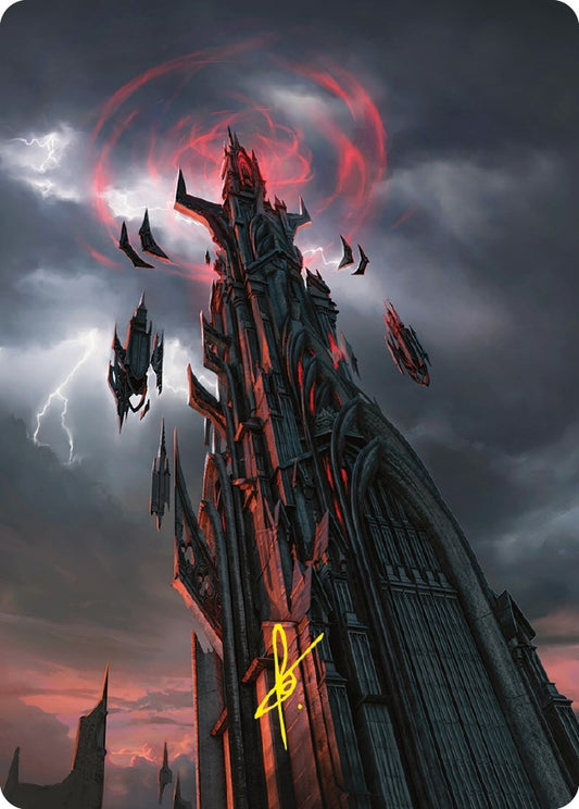 Image for Barad-dur Art Card (Gold-Stamped Signature) (54) (Art Series: Universes Beyond: The Lord of the Rings: Tales of Middle-earth) - Magic: The Gathering