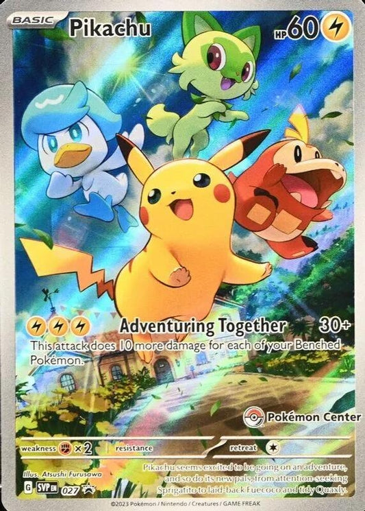 Image for Pikachu - 027 (Pokemon Center Exclusive) (027) (SV: Scarlet & Violet Promo Cards) - Pokemon