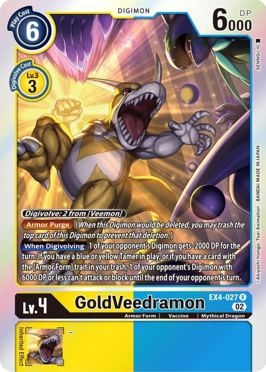 Image for GoldVeedramon (EX4-027 R) (Alternative Being Booster) - Digimon Card Game