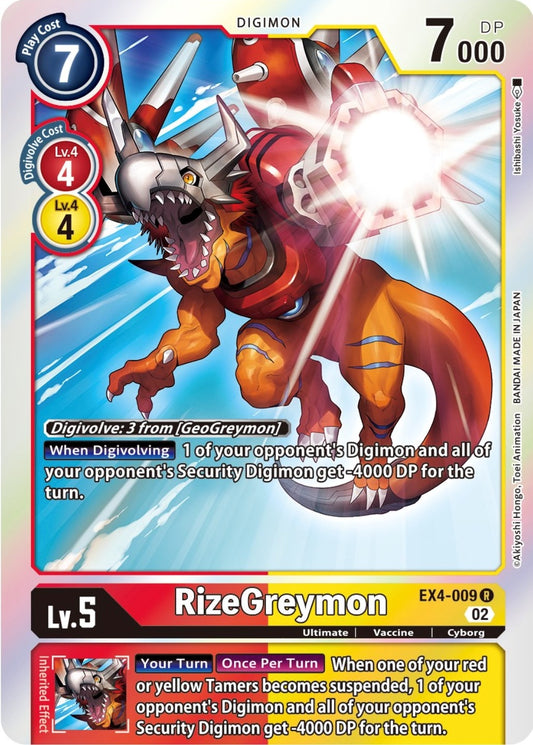 Image for RizeGreymon (EX4-009 R) (Alternative Being Booster) - Digimon Card Game