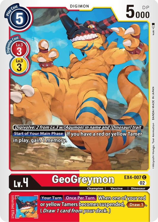 Image for GeoGreymon (EX4-007 C) (Alternative Being Booster) - Digimon Card Game