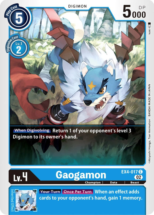 Image for Gaogamon (EX4-017 C) (Alternative Being Booster) - Digimon Card Game