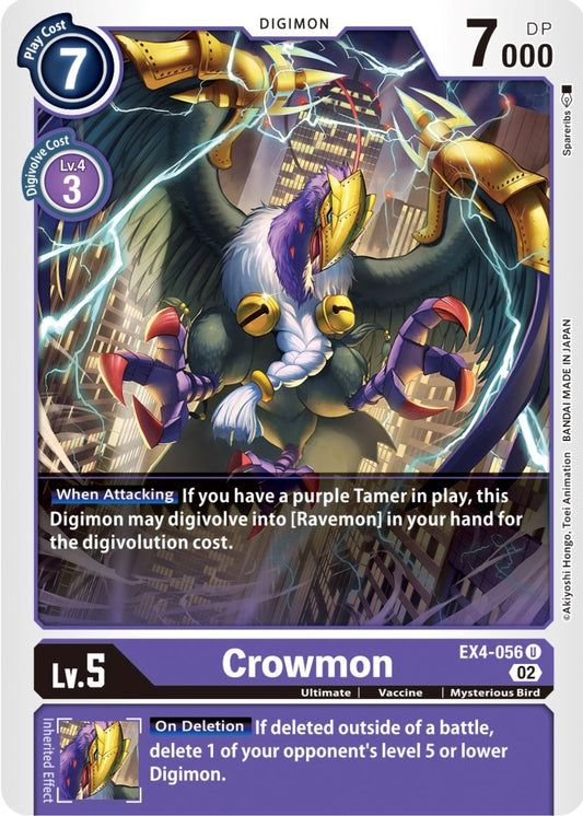 Image for Crowmon (EX4-056 U) (Alternative Being Booster) - Digimon Card Game