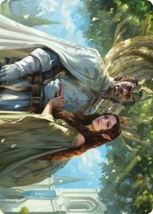 Image for Aragorn and Arwen, Wed Art Card (33) (Art Series: Universes Beyond: The Lord of the Rings: Tales of Middle-earth) - Magic: The Gathering