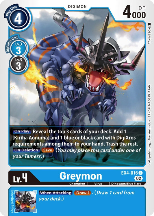 Image for Greymon - EX4-016 (EX4-016 U) (Alternative Being Booster) - Digimon Card Game