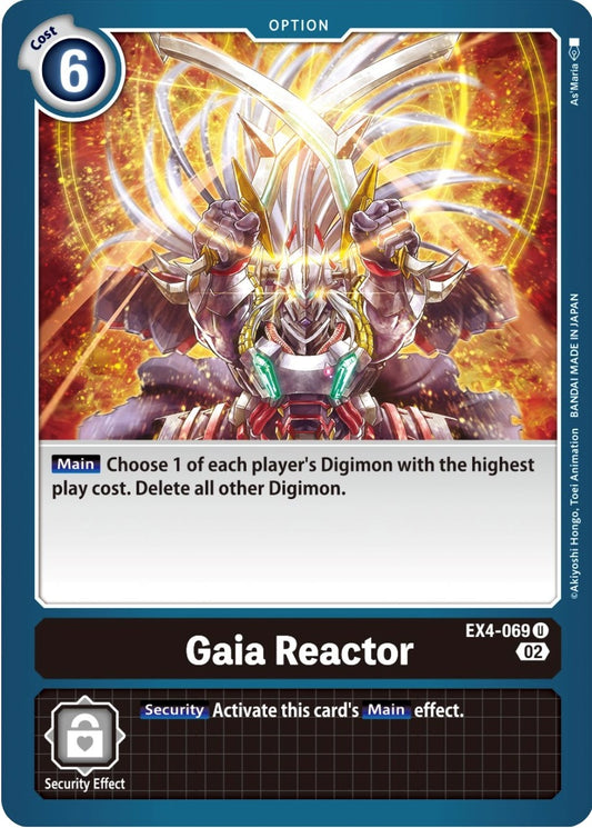 Image for Gaia Reactor (EX4-069 U) (Alternative Being Booster) - Digimon Card Game