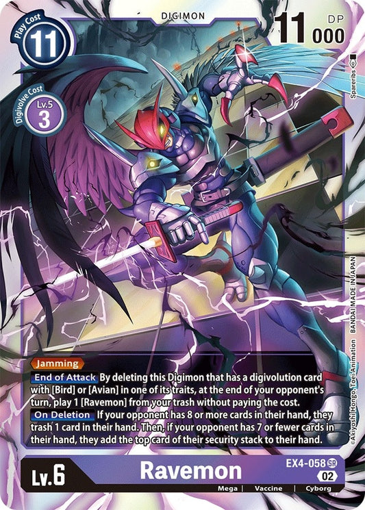 Image for Ravemon (EX4-058 SR) (Alternative Being Booster) - Digimon Card Game