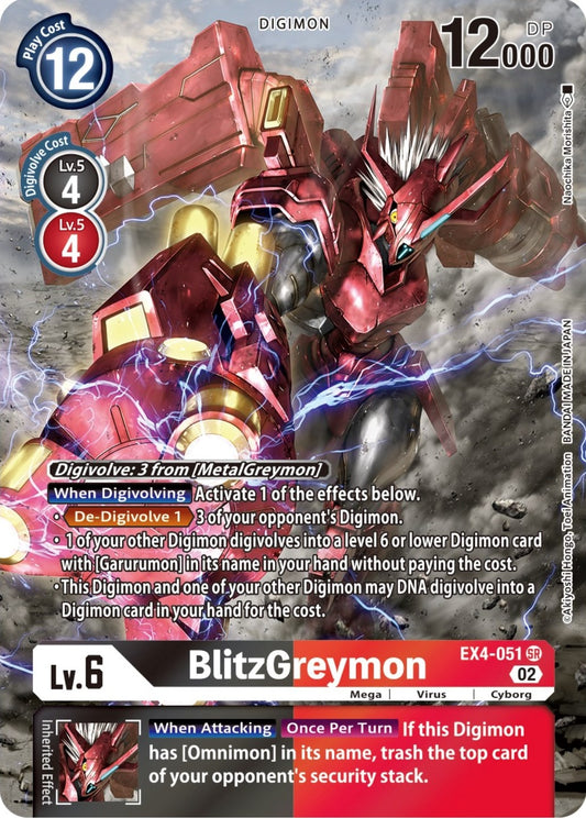 Image for BlitzGreymon (Alternate Art) (EX4-051 SR) (Alternative Being Booster) - Digimon Card Game