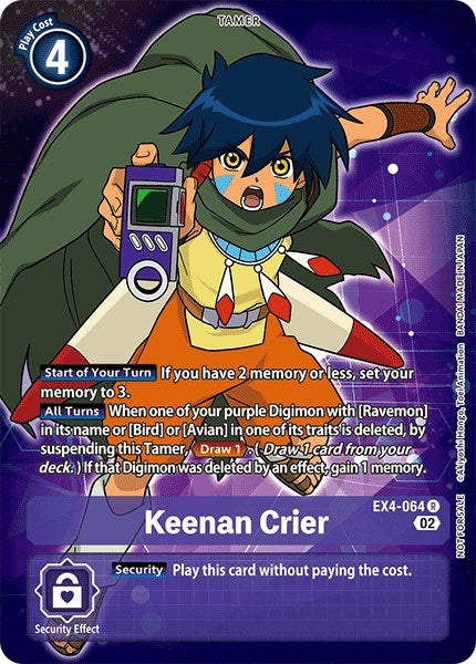 Image for Keenan Crier (Alternate Art) (EX4-064 R) (Alternative Being Booster) - Digimon Card Game