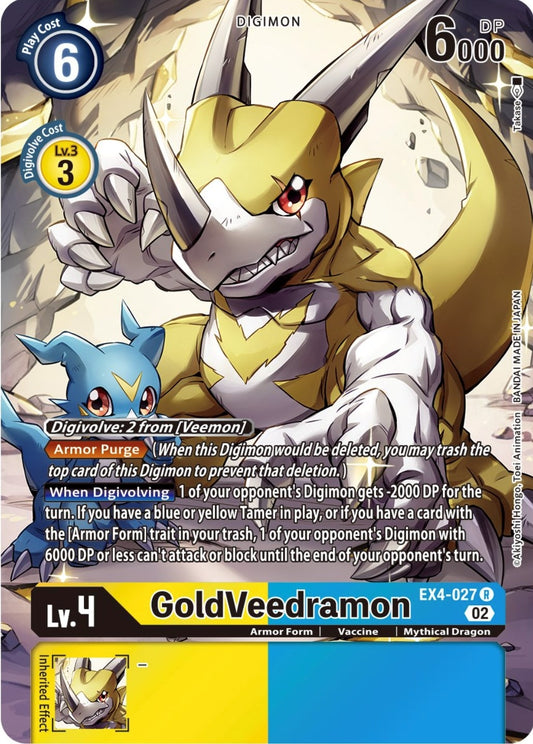 Image for GoldVeedramon (Alternate Art) (EX4-027 R) (Alternative Being Booster) - Digimon Card Game