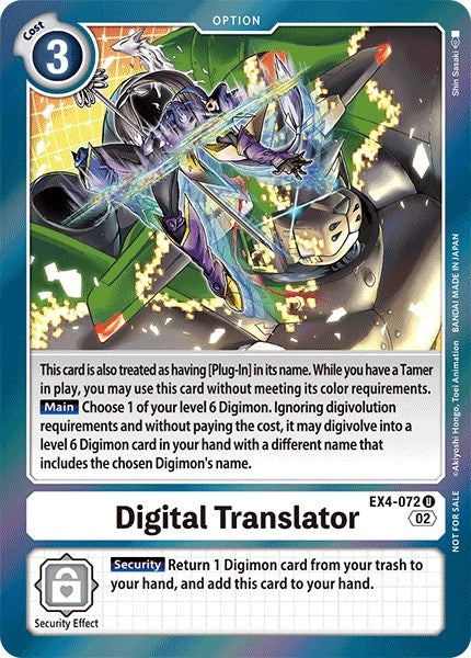 Image for Digital Translator (Box Topper) (EX4-072 U) (Alternative Being Booster) - Digimon Card Game