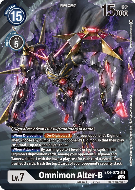 Image for Omnimon Alter-B (Alternate Art) (EX4-073 SEC) (Alternative Being Booster) - Digimon Card Game
