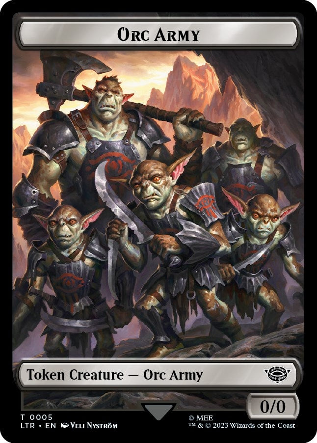 Image for Orc Army (0005) // Food (0009) Double-Sided Token (5 // 9) (Universes Beyond: The Lord of the Rings: Tales of Middle-earth) - Magic: The Gathering