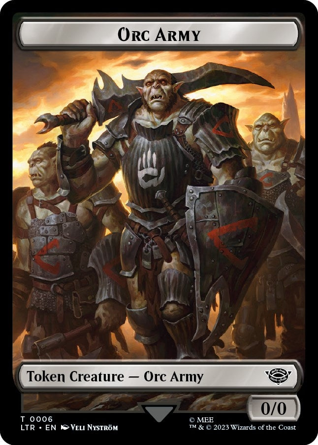Image for Orc Army (0006) // Food (0011) Double-Sided Token (6 // 11) (Universes Beyond: The Lord of the Rings: Tales of Middle-earth) - Magic: The Gathering