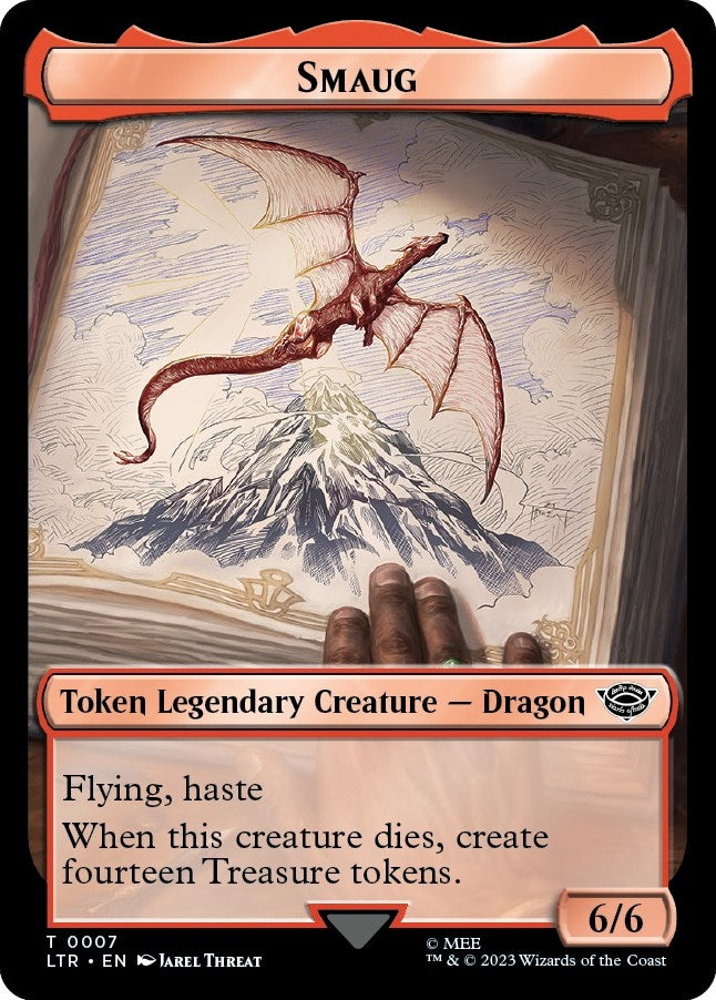 Image for Smaug // Food (0011) Double-Sided Token (7 // 11) (Universes Beyond: The Lord of the Rings: Tales of Middle-earth) - Magic: The Gathering