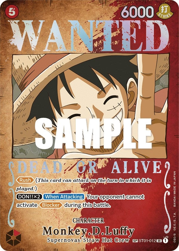 Image for Monkey.D.Luffy (Wanted Poster) (ST01-012) (Pillars of Strength) - One Piece Card Game