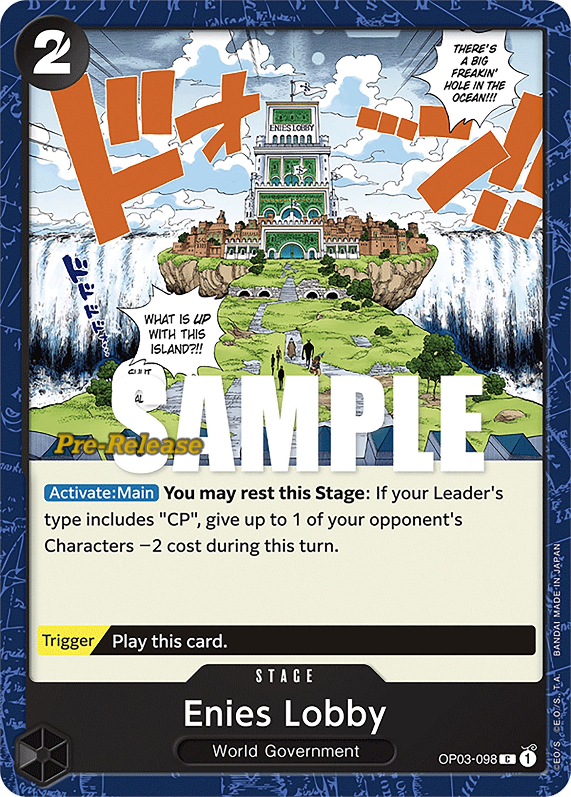 Image for Enies Lobby (OP03-098) (Pillars of Strength Pre-Release Cards) - One Piece Card Game