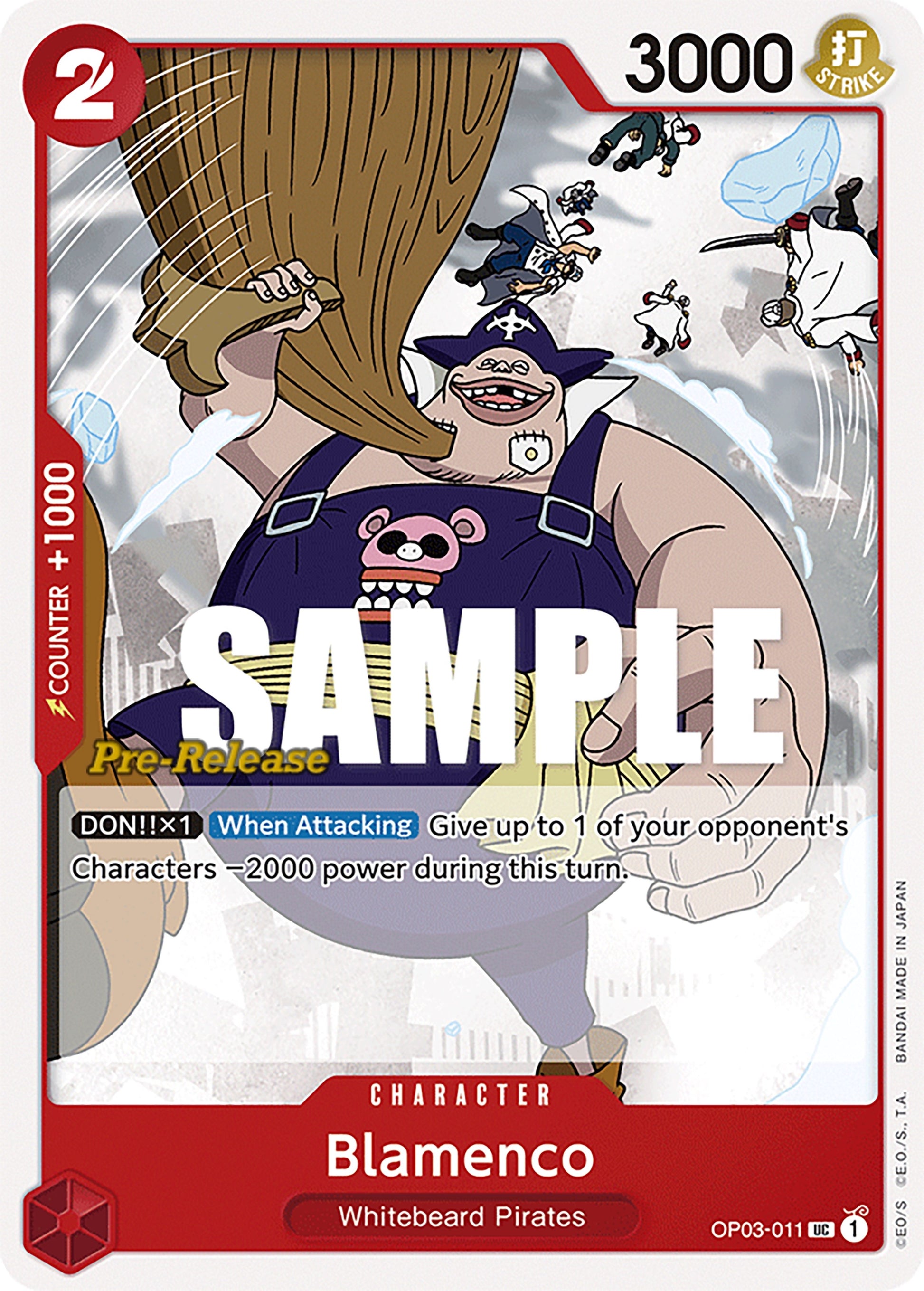 Image for Blamenco (OP03-011) (Pillars of Strength Pre-Release Cards) - One Piece Card Game